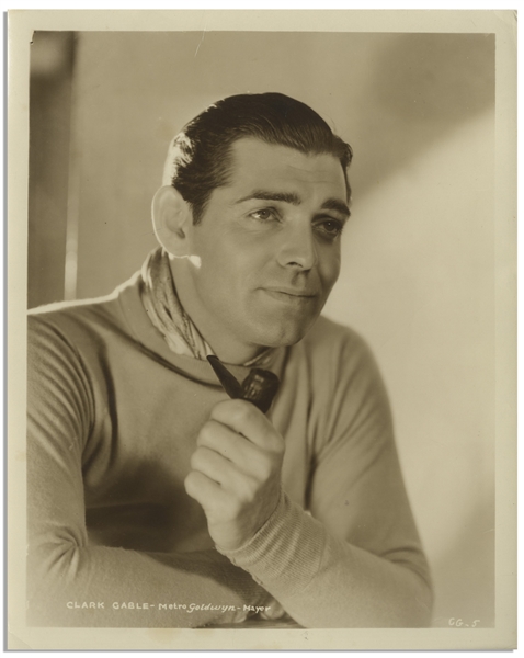 Moe Howard's Collection of Seven 8'' x 10'' Glossy Photos of 1930s Hollywood Stars, Including Clark Gable & Greta Garbo -- All Photos Except One From MGM -- Very Good Plus